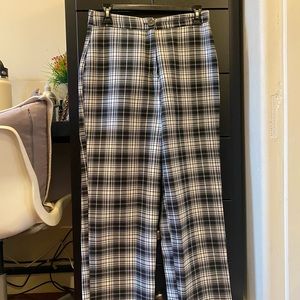 Black and White Plaid Asos Pants